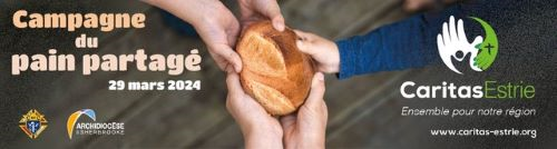 Campagne du pain partagé 2024 par Caritas Estrie
