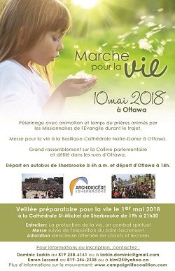 Marche pour la vie 10 mai 2018