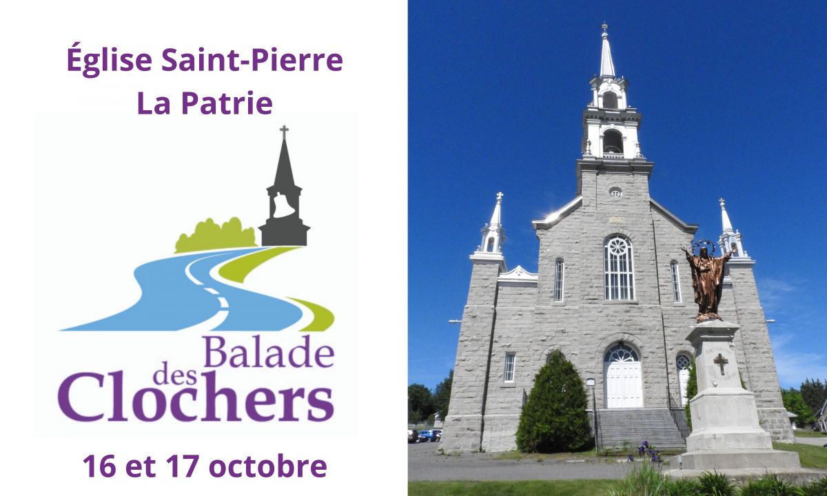Balade des clochers 2021<br>Découvrez l'église Saint-Pierre à La Patrie