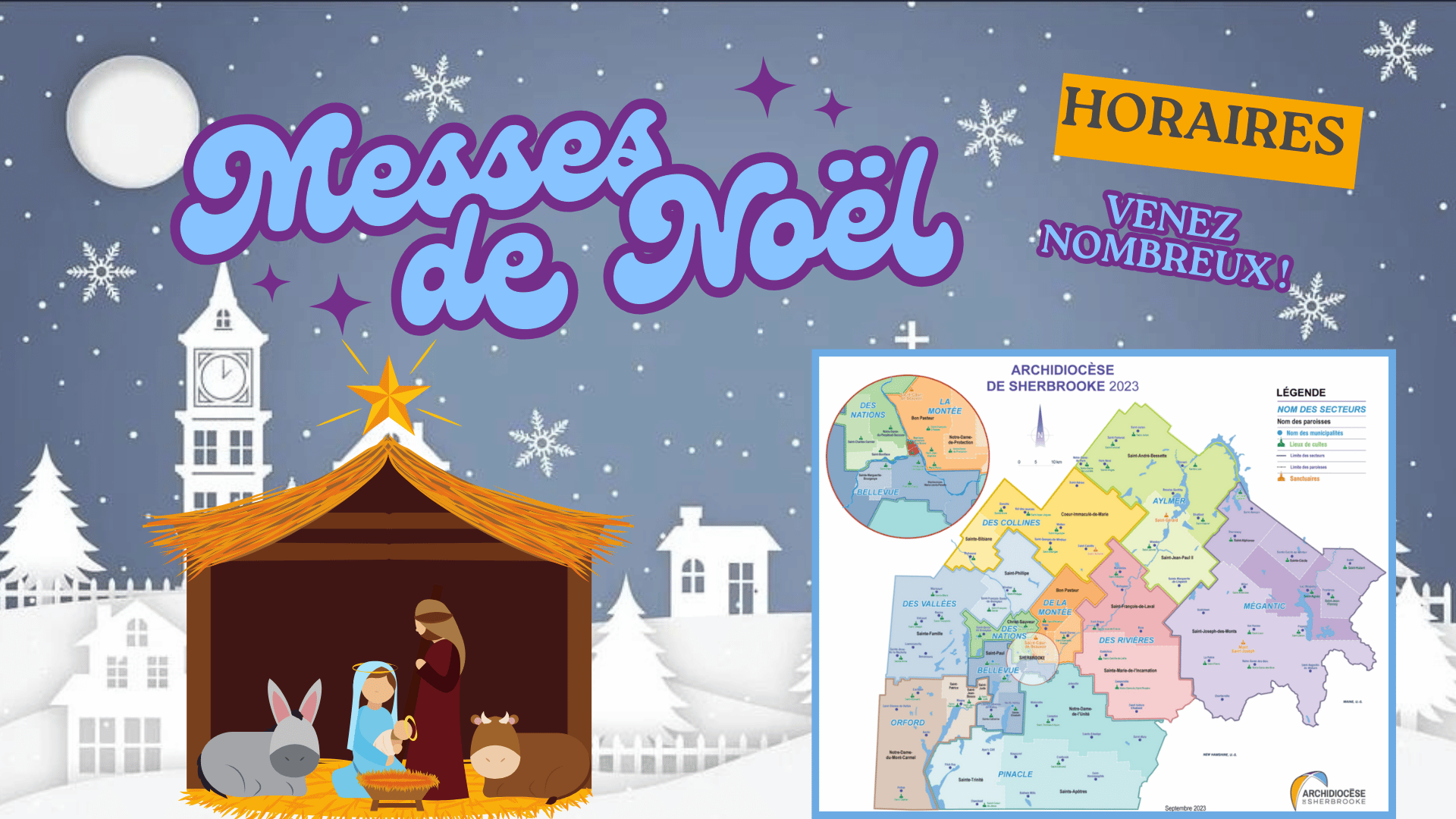 Horaire des messes de Noël