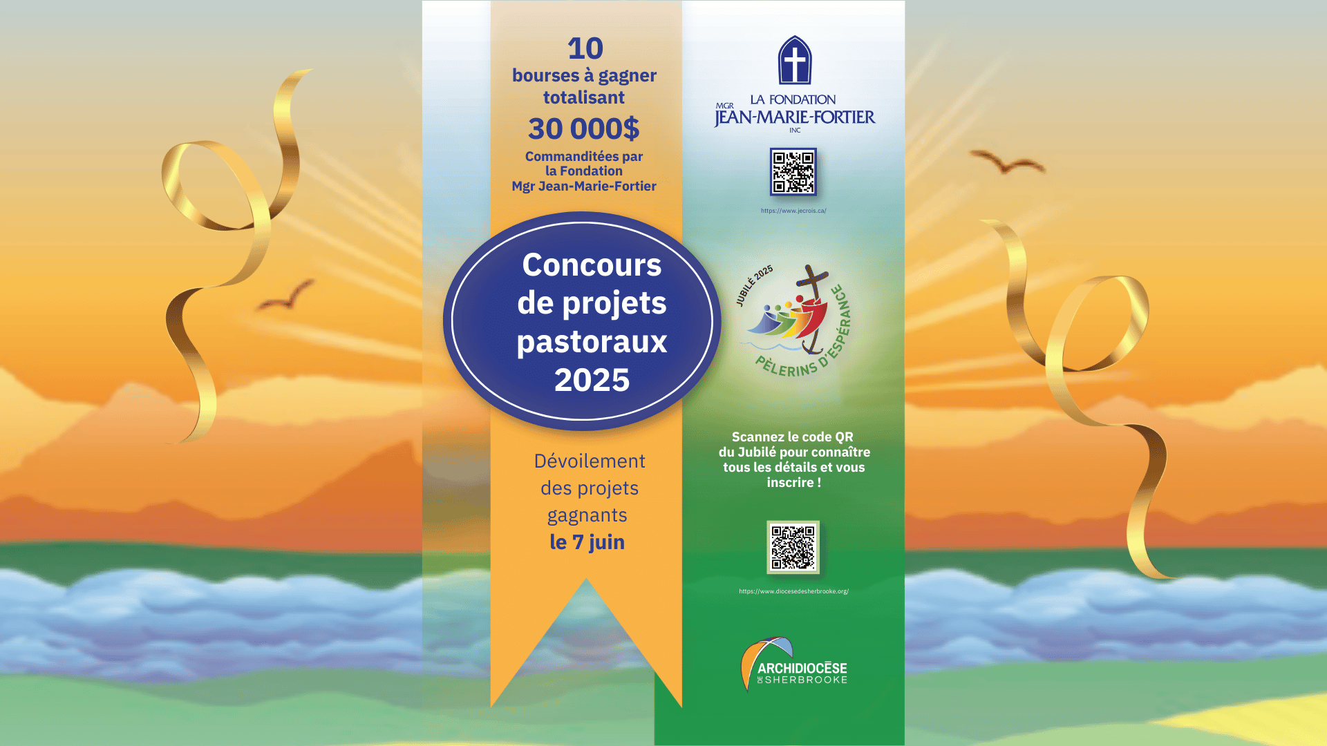 Concours de projets pastoraux         dans le cadre du Jubilé 2025 commandité par la                     Fondation Mgr Jean-Marie-Fortier